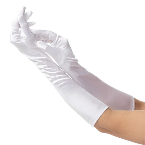 Satin gloves for masquerade and formal fancy dress