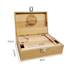 Wise Skies Bamboo Wooden Rolling Box