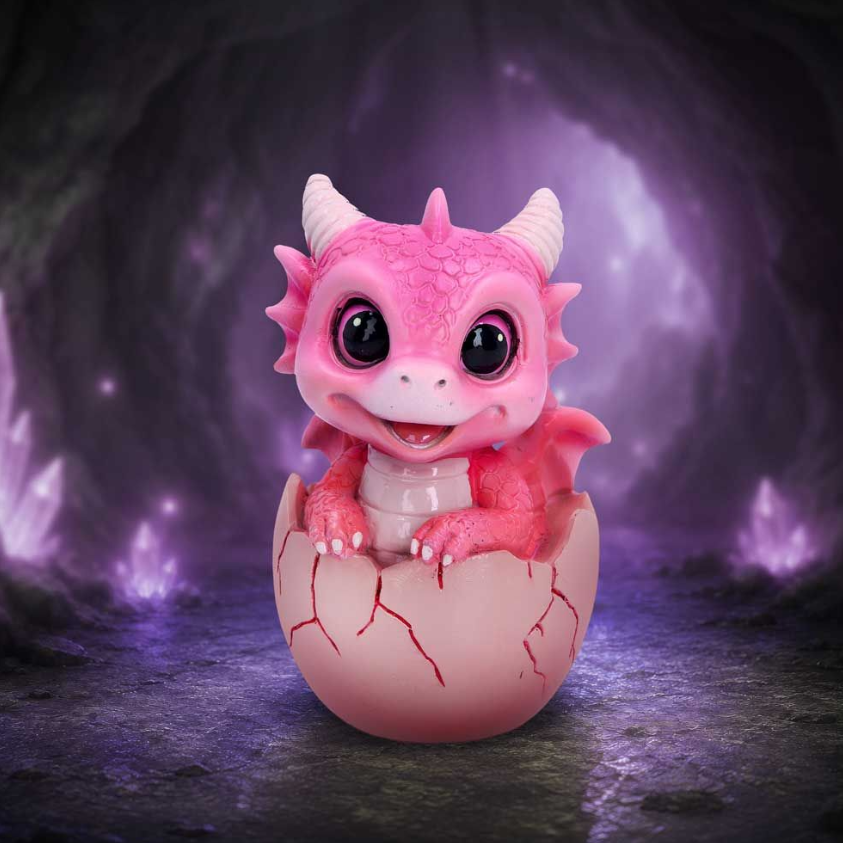 Shellbound Cute Pink Baby Dragon Figurine 8.6cm
