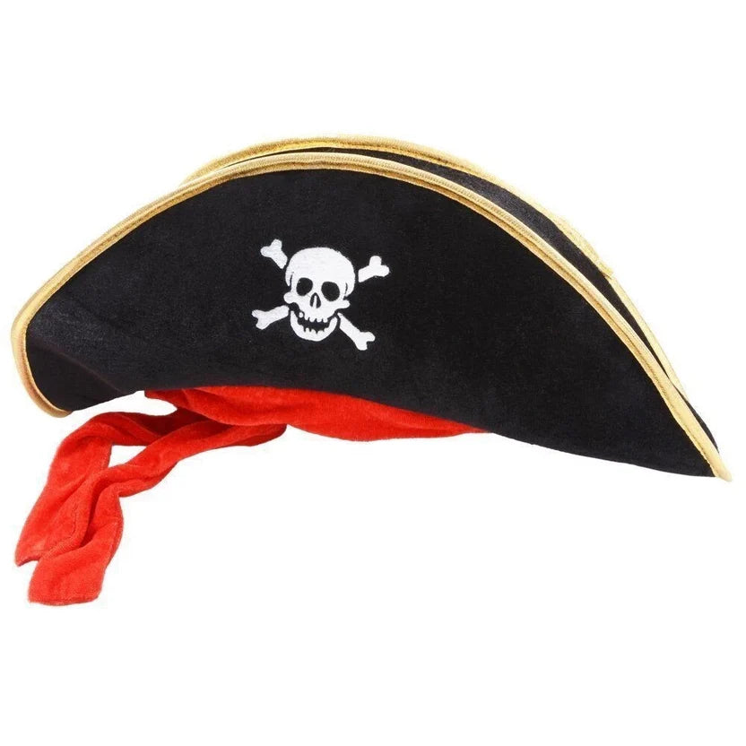 Skull and crossbones pirate hat for fancy dress costumes