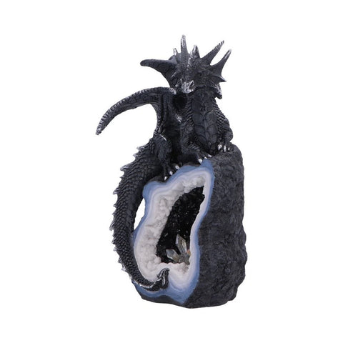 Black Dragon on Geode Figurine 20.8cm