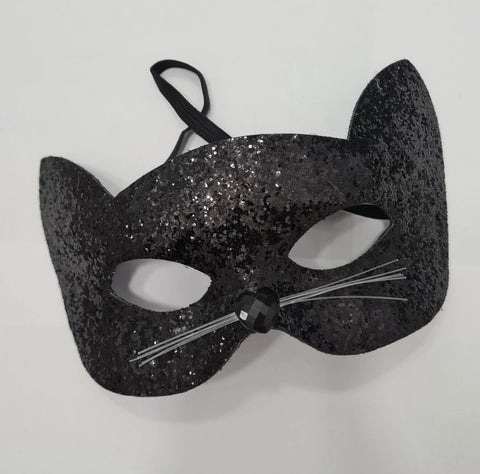 Sequin glitter cat masquerade eye mask for fancy dress
