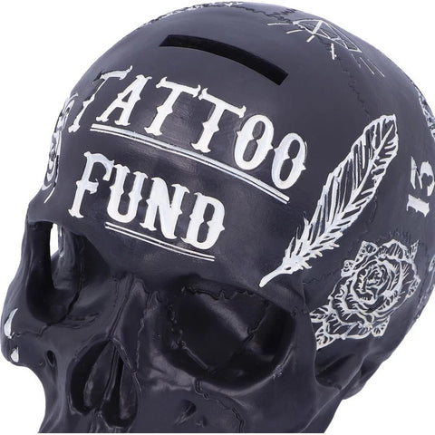 Black and White Traditional, Tribal Tattoo Fund Skull