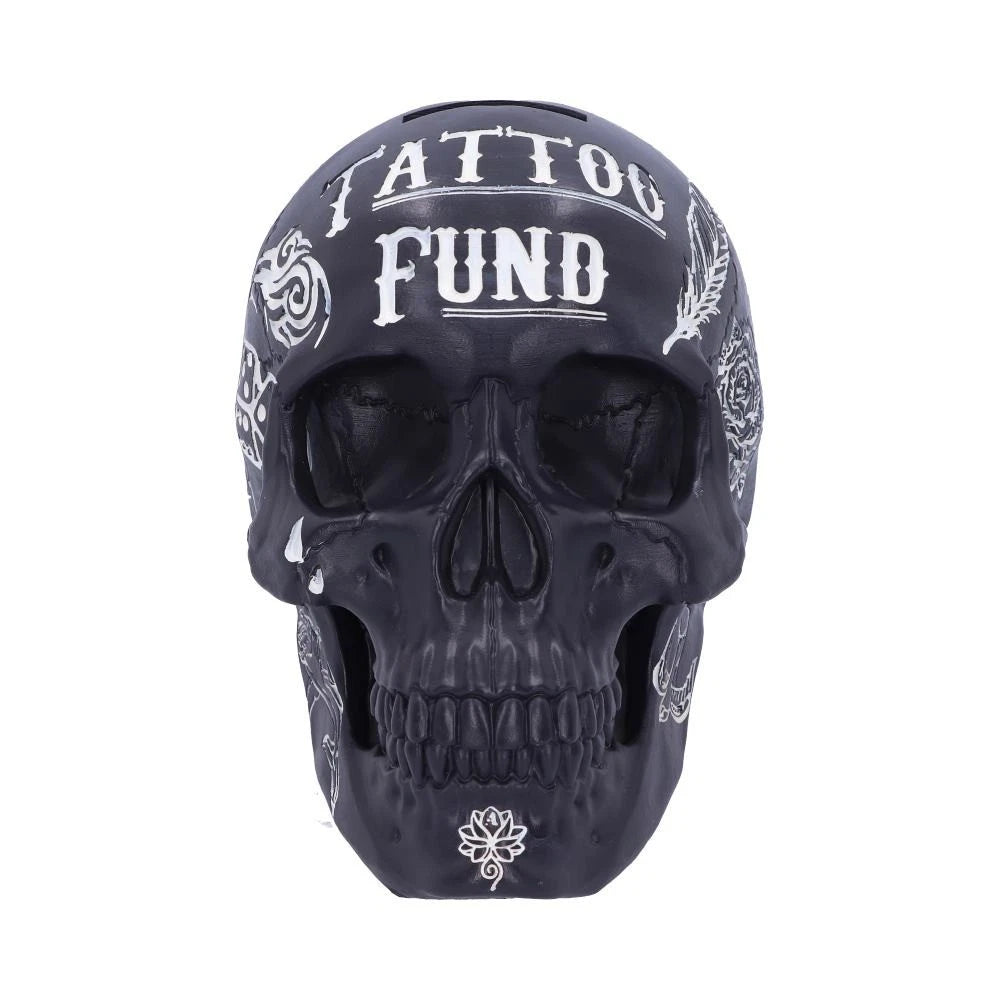 Black and White Traditional, Tribal Tattoo Fund Skull
