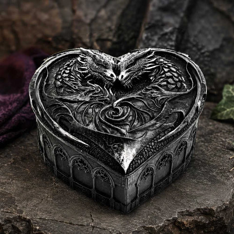 Black Dragon Heart Trinket Box 6.8cm