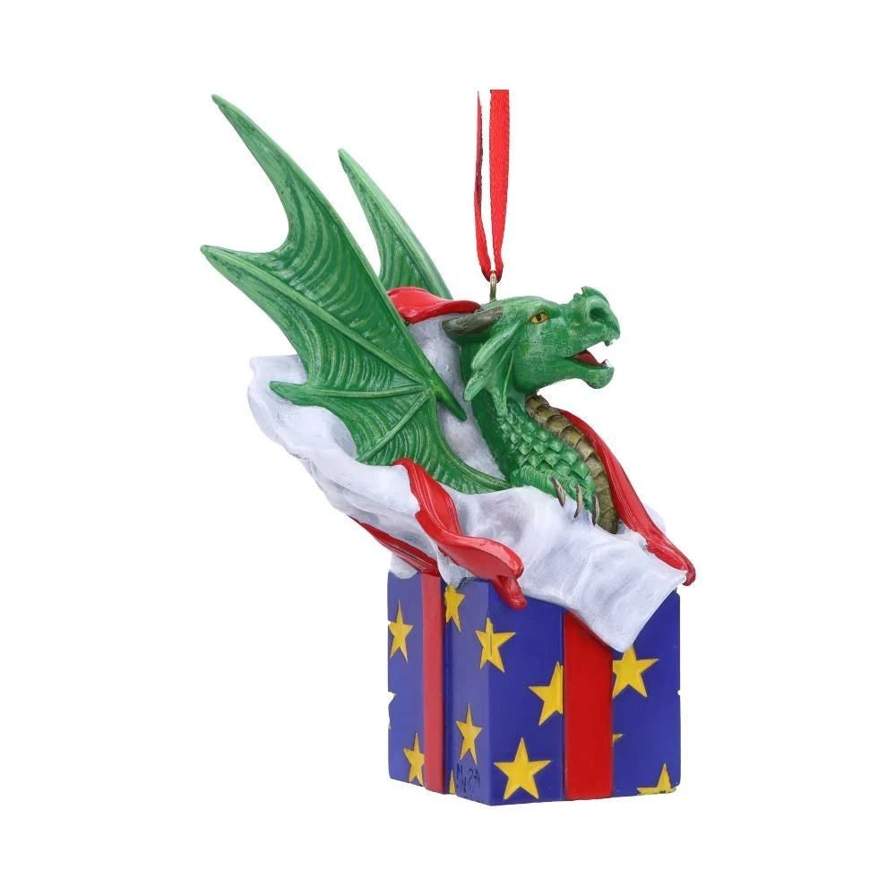 Anne Stokes Surprise Gift Hanging Ornament 12.5cm