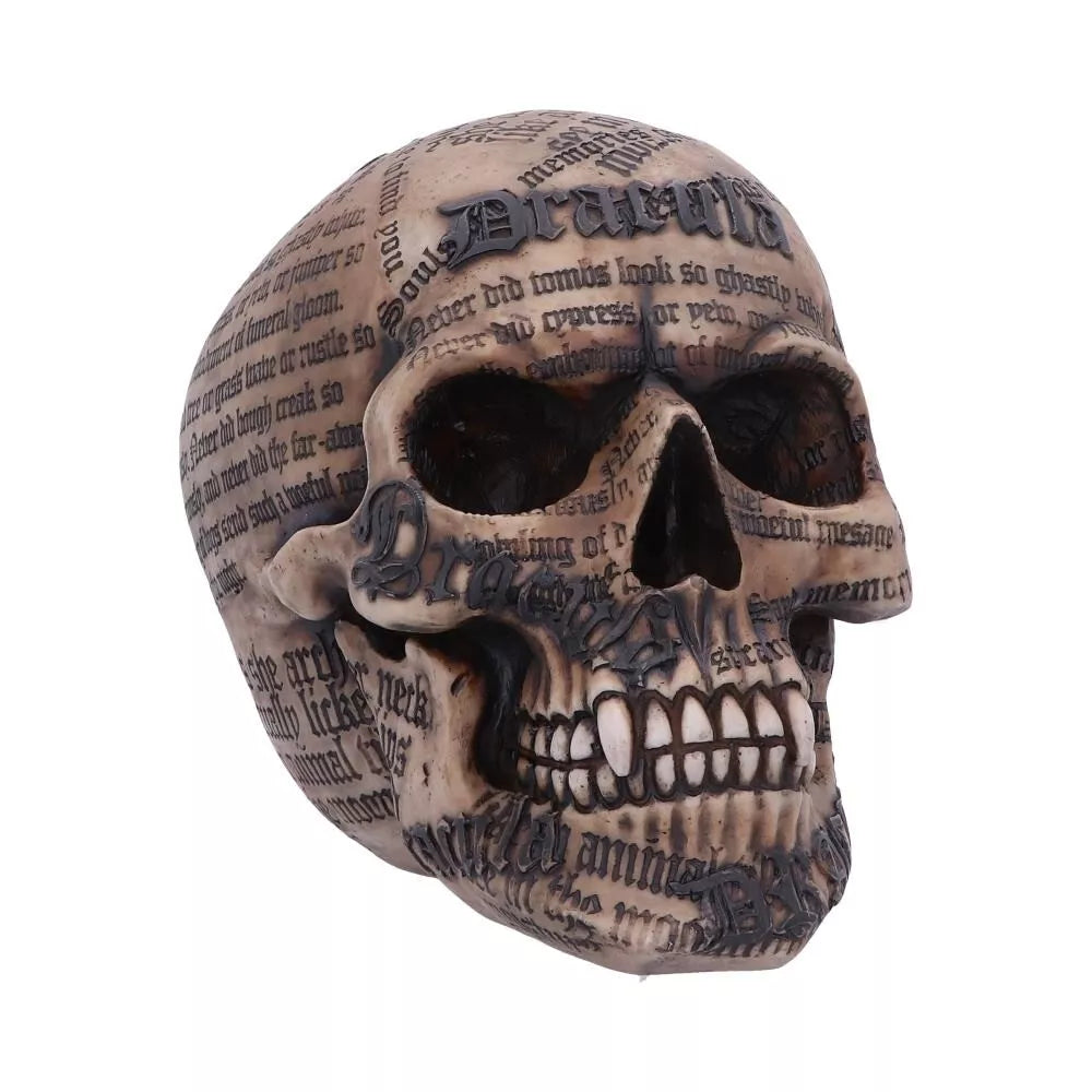 Nemesis Now Dracula's Tale Vampire Novel Quote Skull 18.5cm