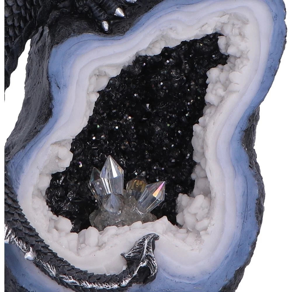 Black Dragon on Geode Figurine 20.8cm