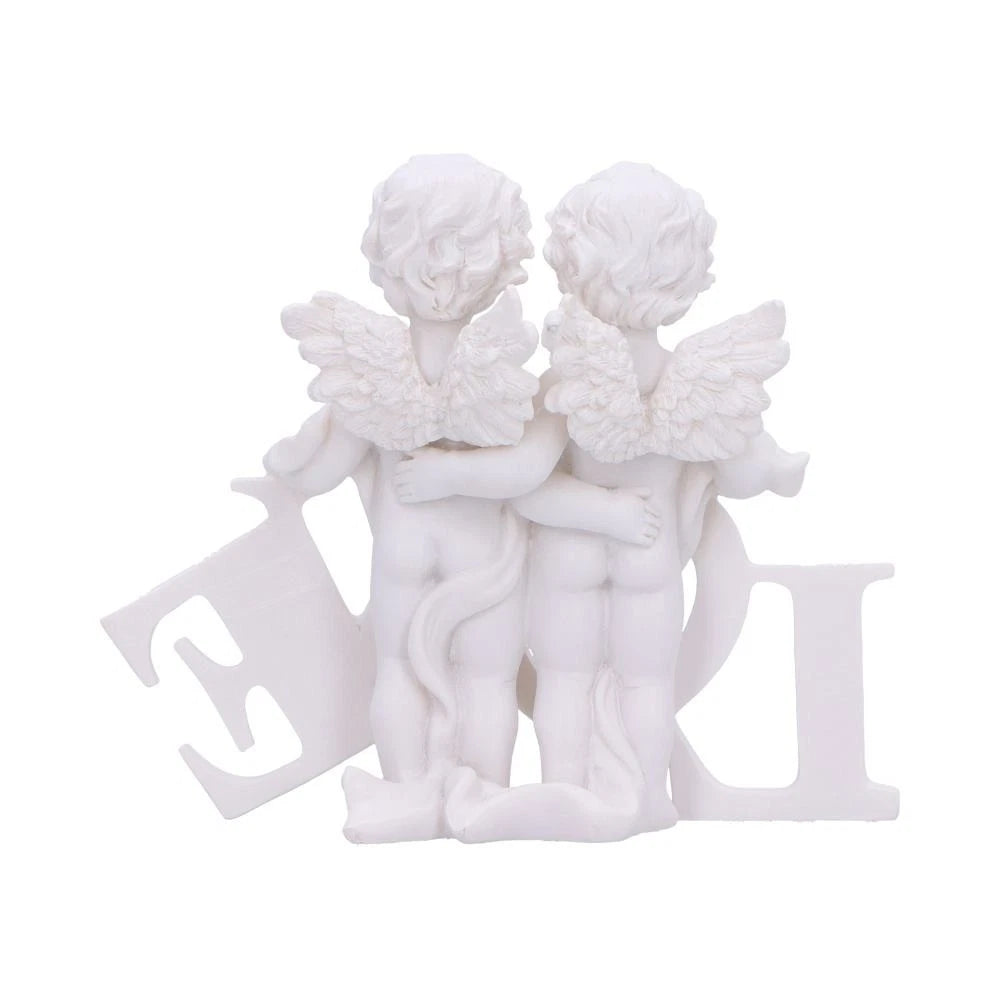 Cherub Couple Standing with Love Figurine 10 cm