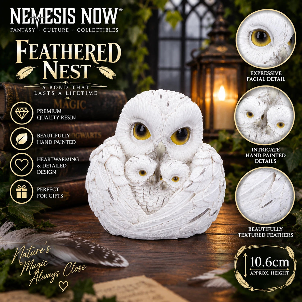 Feathered Nest Owl Figurne 10cm
