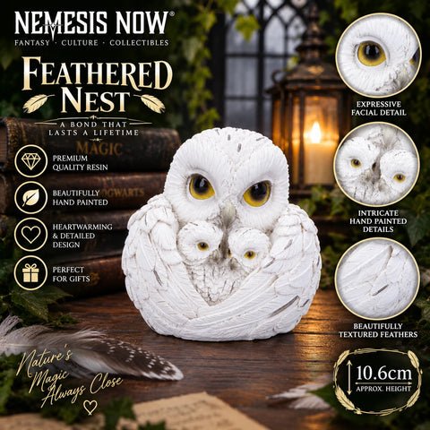 Feathered Nest Owl Figurne 10cm