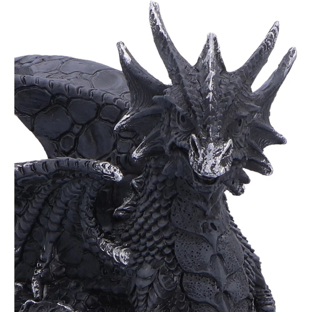 Black Dragon on Geode Figurine 20.8cm
