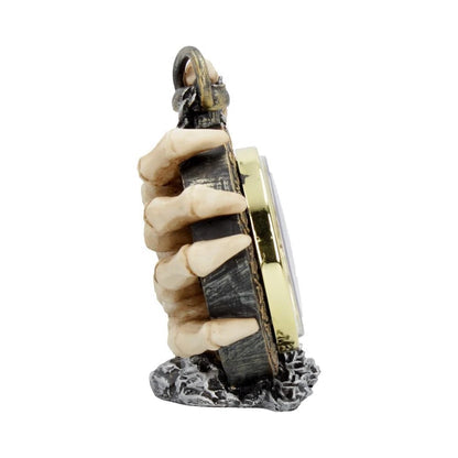Nemesis Now About Time Skeleton Hand and Pocket Watch Mantel Clock 14cm
