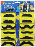 Mustache Party Self adhesive moustache Pack of 12