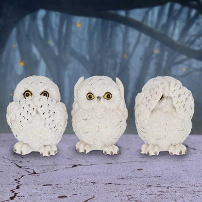 Nemesis Now Three Wise Owls 8cm