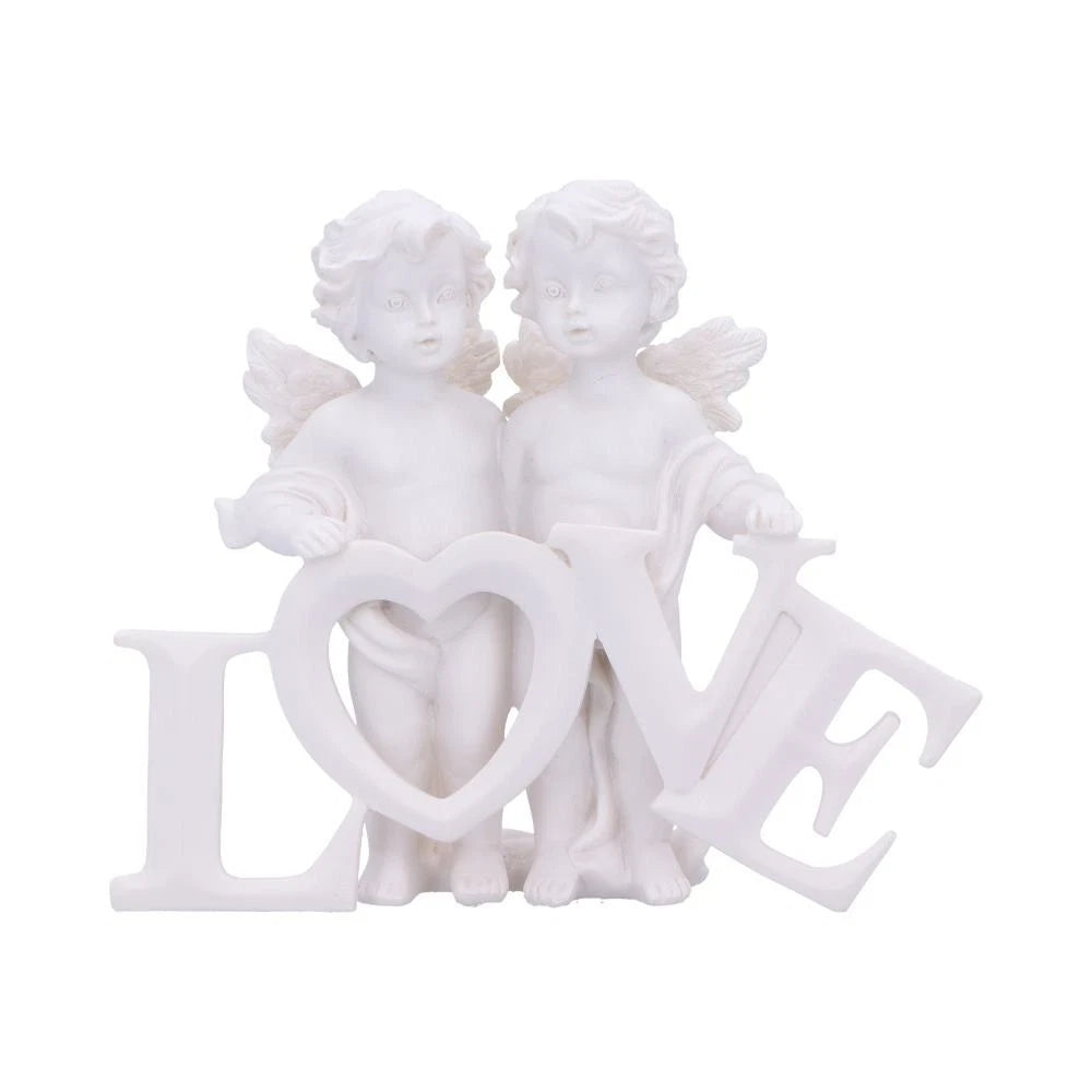 Cherub Couple Standing with Love Figurine 10 cm