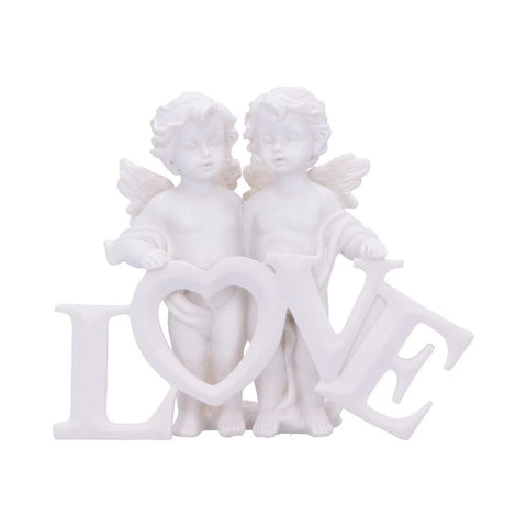 Cherub Couple Standing with Love Figurine 10 cm