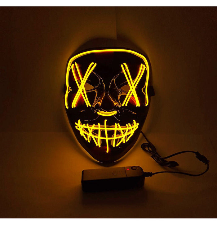 Stylex Party LED Stitches Mask, Yellow