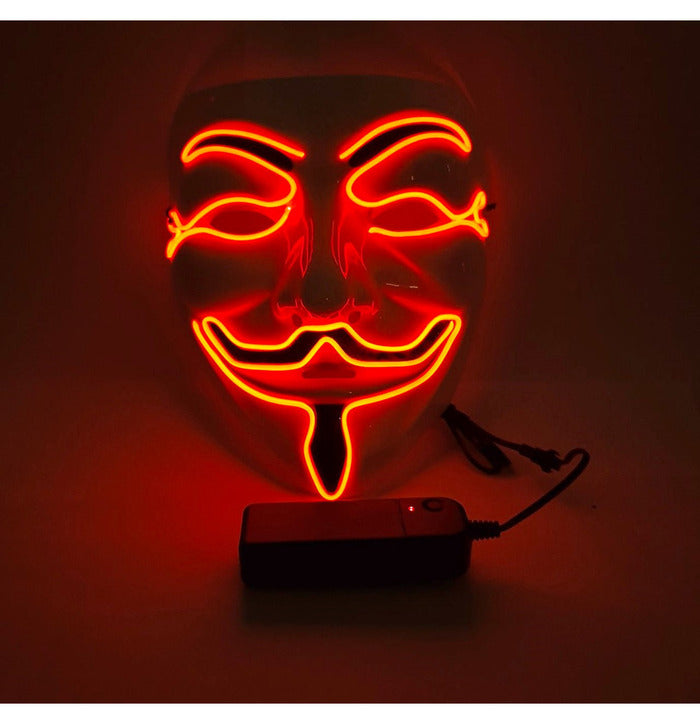 Stylex Party Anonymous LED Mask, Red