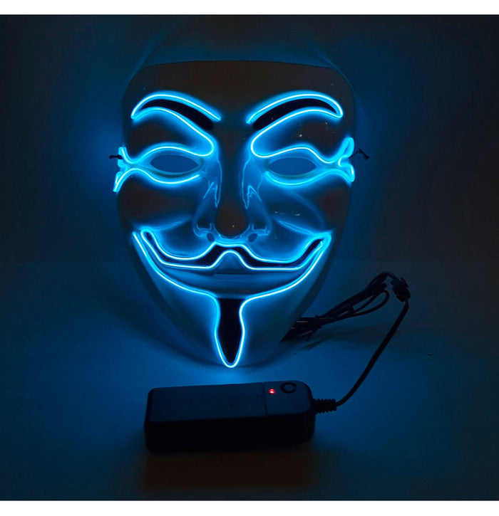 Stylex Party Anonymous LED Mask, Blue