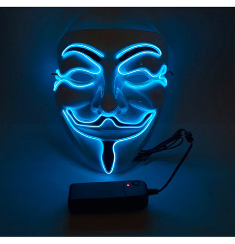 Stylex Party Anonymous LED Mask, Blue