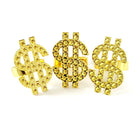 Dollar Sign Rings, pack of 3