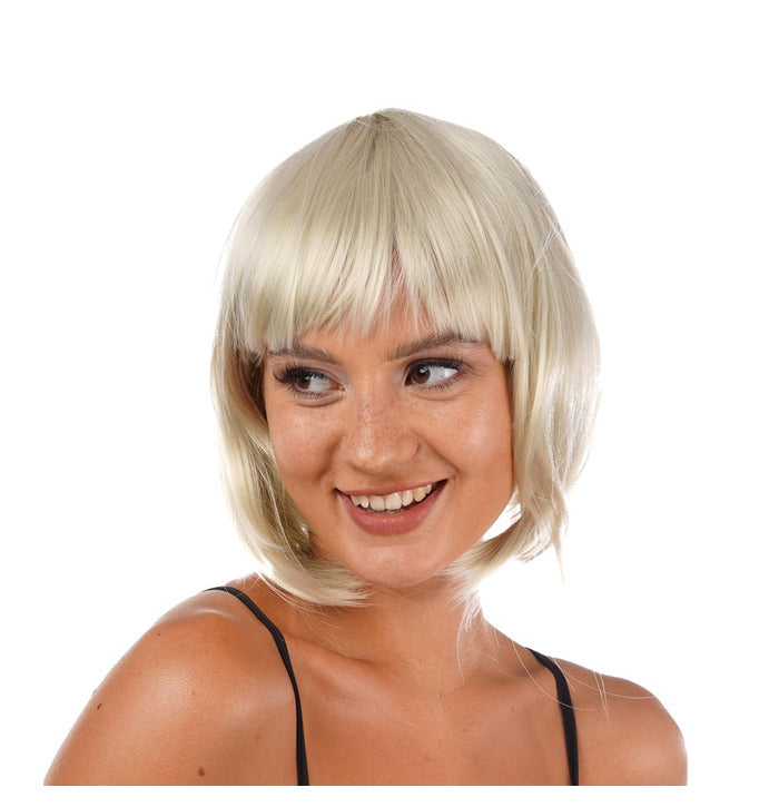 Stylex Party Blonde Short Bob Wig with Fringe