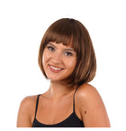 Stylex Party Brown Short Bob Wig with Fringe