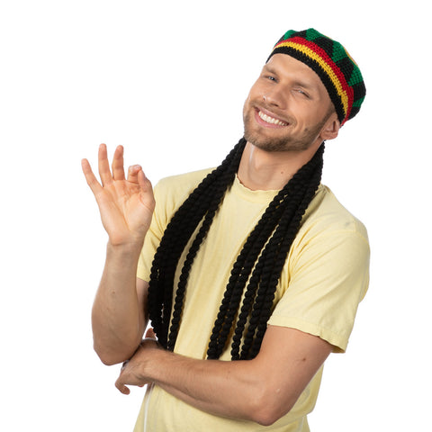 Rasta Hat with Dreadlocks by Stylex Party