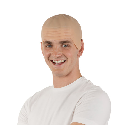 Bald Head Cap Fancy Dress Costume Accessory