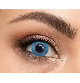 MesmerEyez Topaz Blue 3 Month Contact Lenses With Solution