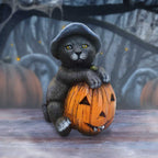 Trick or Treat Cat with Pumpkin Figurine 13cm Nemesis Now
