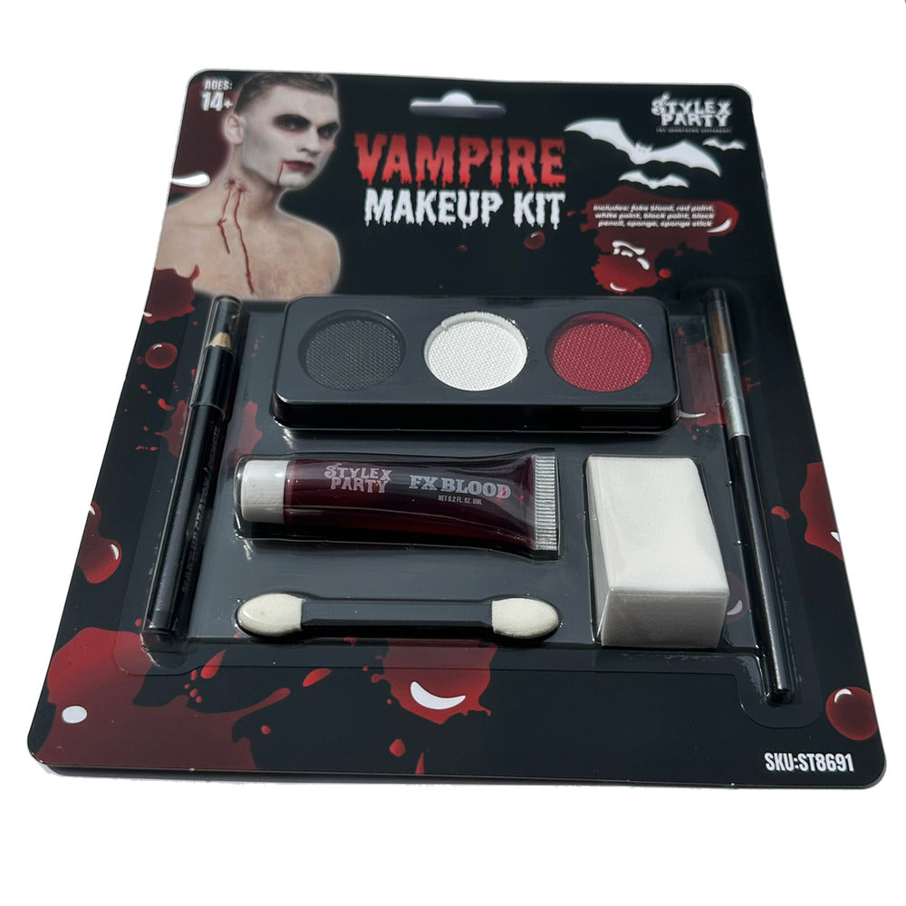 Vampire Makeup Kit Halloween Face Paint Fake Blood Special Effects