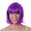 Stylex Party Purple Short Bob Wig with Fringe