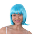 Stylex Party Electric Blue Short Bob Wig with Fringe